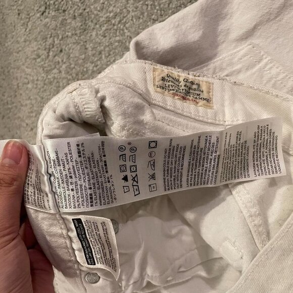 Levi's® Premium 501® High-Waisted White Shorts size 30 - Picture 9 of 10